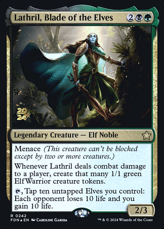 Lathril, Blade of the Elves (Foundations Promos #242s)