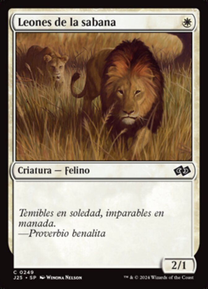 Leones de la sabana