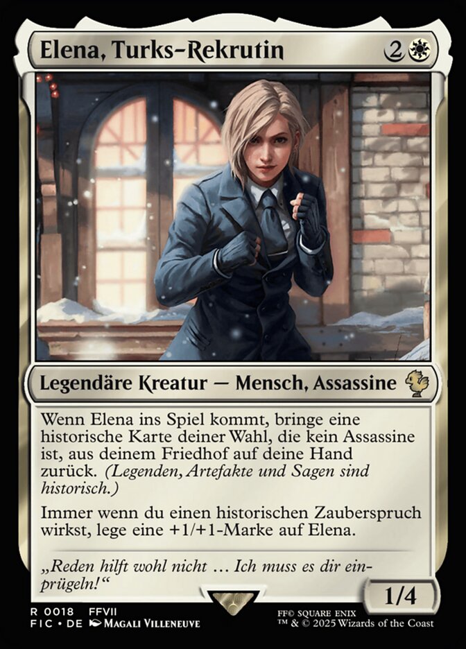 Elena, Turks-Rekrutin