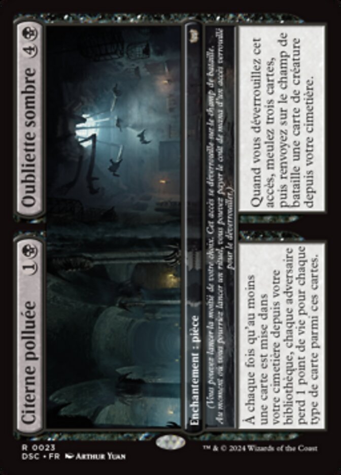 Polluted Cistern // Dim Oubliette (Duskmourn: House of Horror Commander #23)