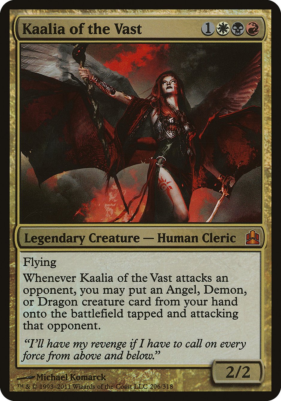 Kaalia of the Vast (Commander 2011 Oversized #206)