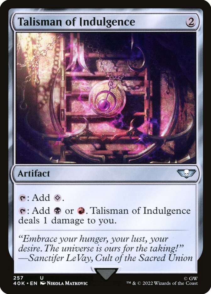 Talisman of Indulgence (Warhammer 40,000 Commander #257)
