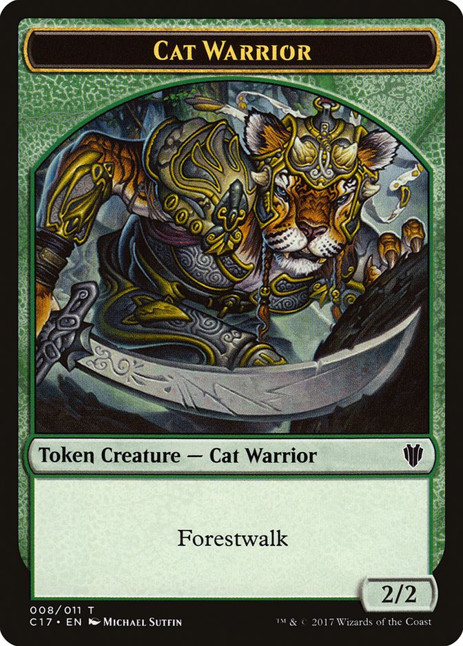 Cat Warrior (Commander 2017 Tokens #8)