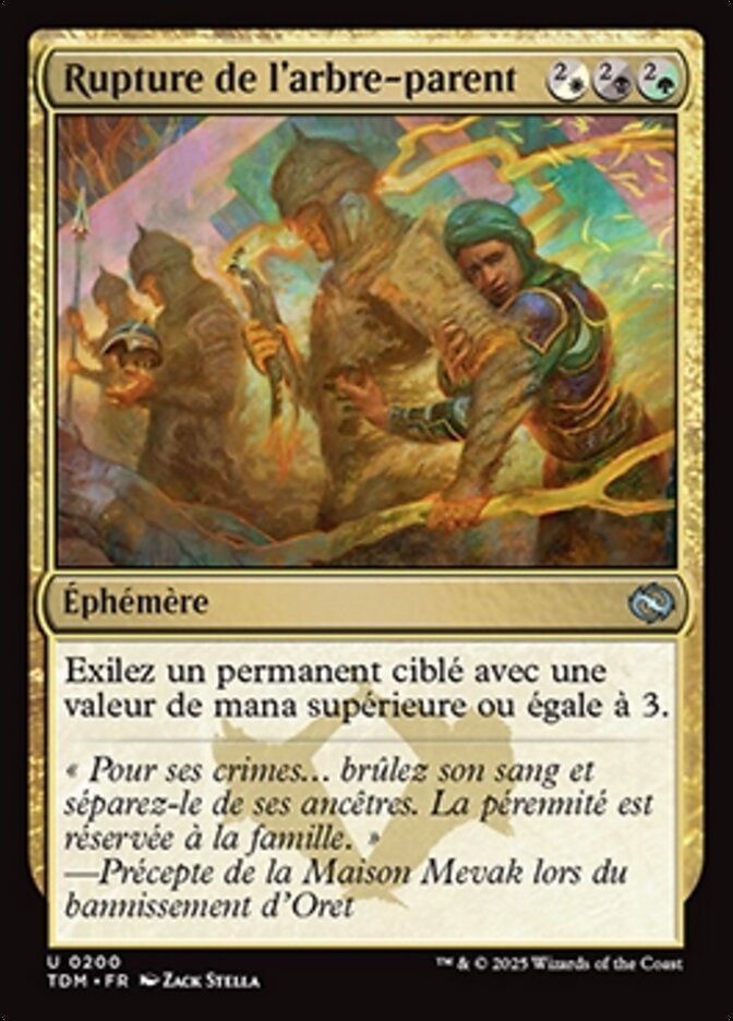 Rupture de l'arbre-parent