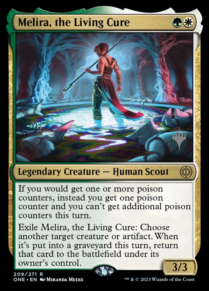 Melira, the Living Cure (Phyrexia: All Will Be One Promos #209p)