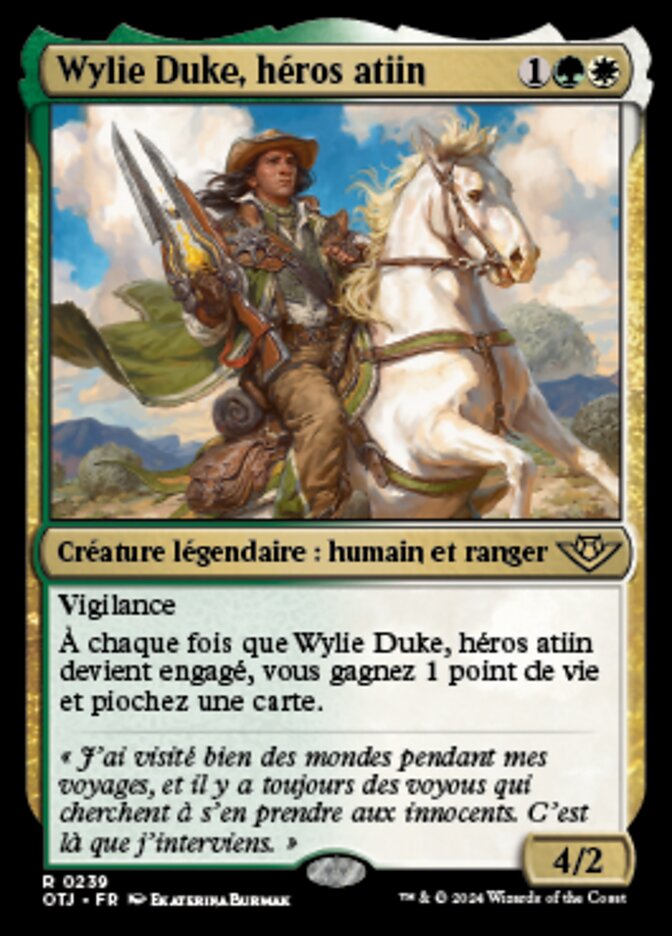 Wylie Duke, héros atiin