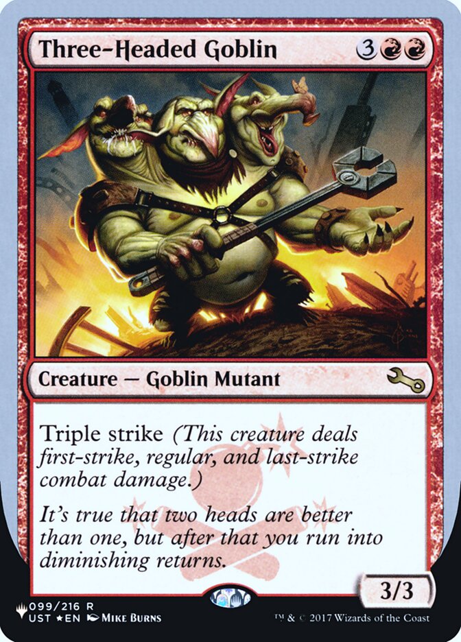 Three-Headed Goblin (The List (Unfinity Foil Edition) #31)