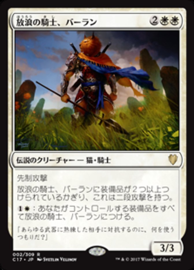 激安】 MTG/スリーブ/放浪の騎士、バーラン マジック：ザ 