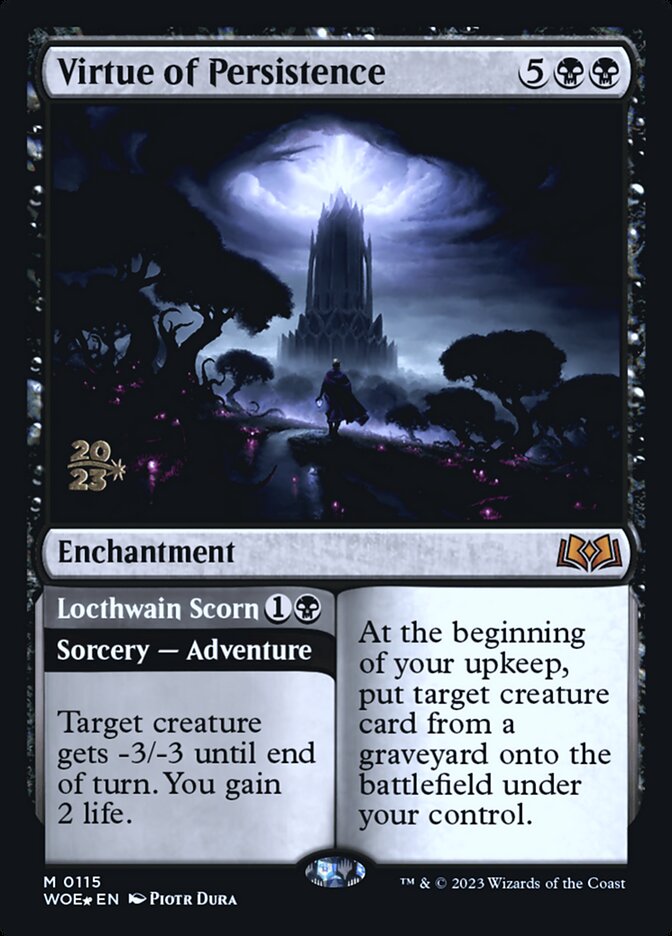 Virtue of Persistence // Locthwain Scorn (Wilds of Eldraine Promos #115s)