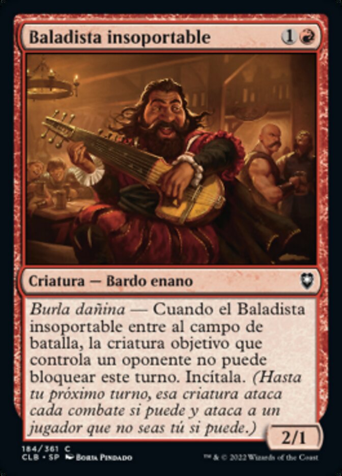 Insufferable Balladeer (Commander Legends: Battle for Baldur's Gate #184)