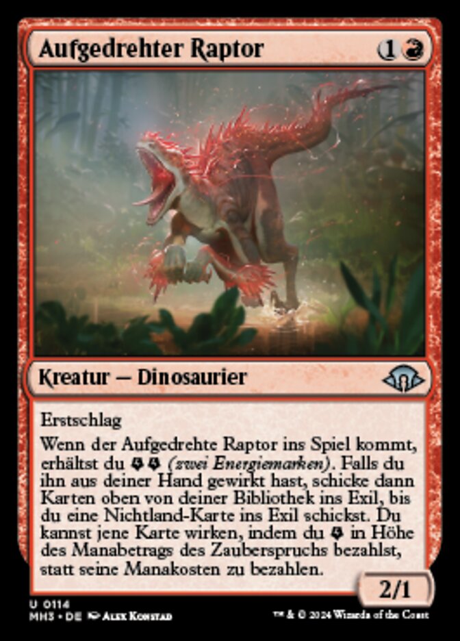 Aufgedrehter Raptor