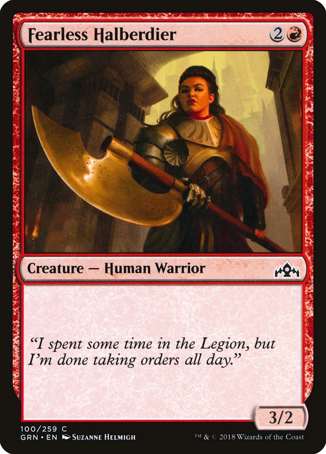 Fearless Halberdier (Guilds of Ravnica #100)