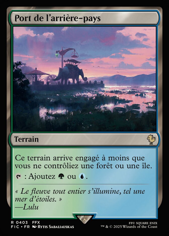 Port de l'arrière-pays