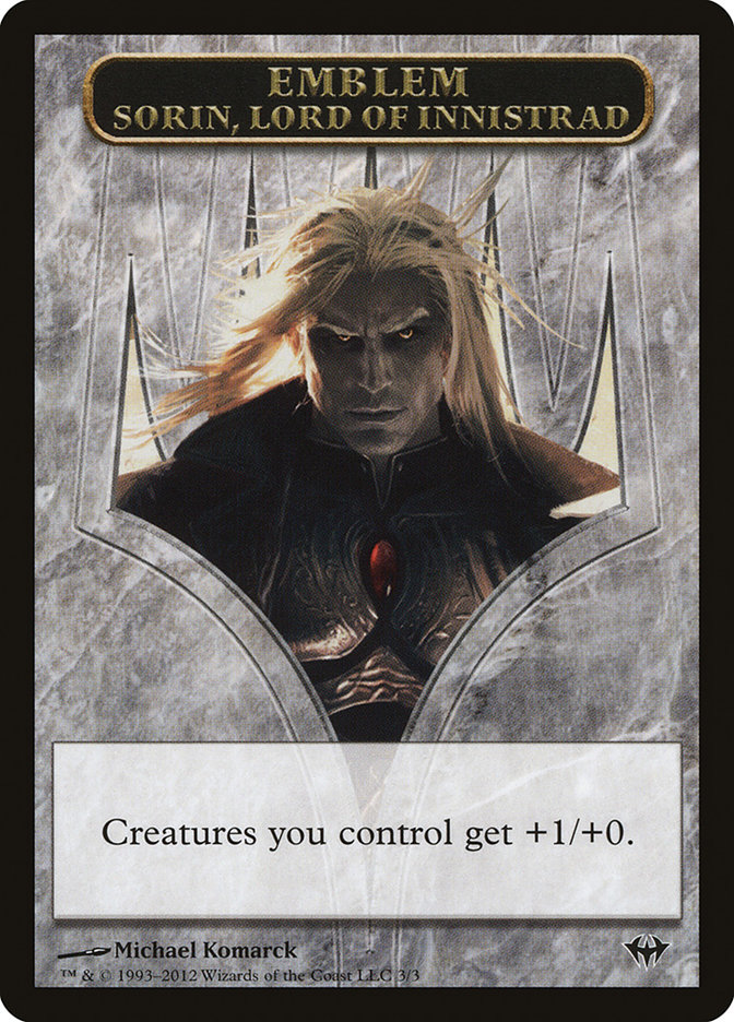 Sorin, Lord of Innistrad Emblem (Dark Ascension Tokens #3)