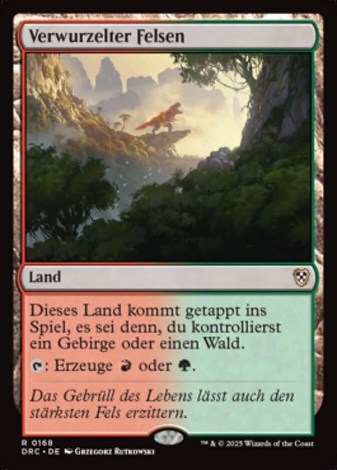 Verwurzelter Felsen