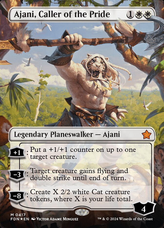 Ajani, Caller of the Pride · Foundations (FDN) #134 · Scryfall Magic ...