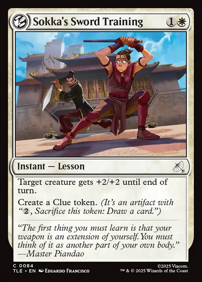 Sokka's Sword Training MTG card
