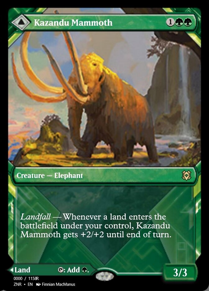 Kazandu Mammoth // Kazandu Valley (Magic Online Promos #83846)
