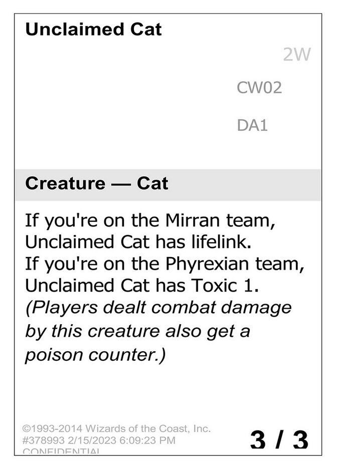 Unclaimed Cat (Unknown Event #CW02)