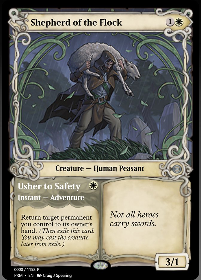 Shepherd of the Flock // Usher to Safety (Magic Online Promos #78802)