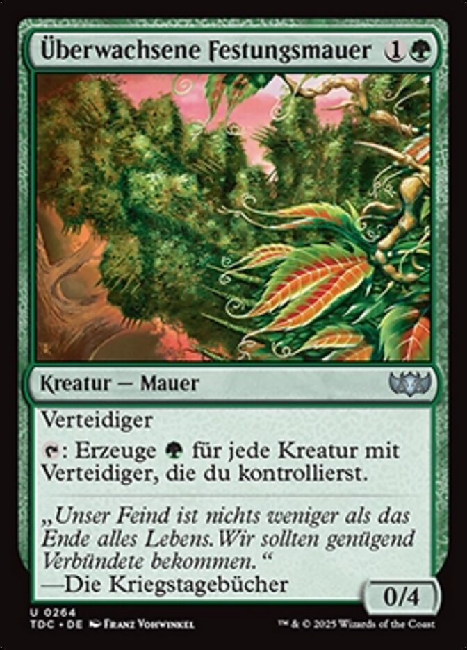 Überwachsene Festungsmauer