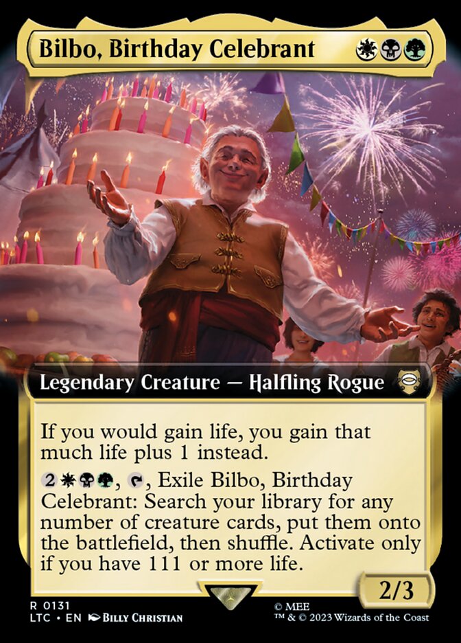 Bilbo, Birthday Celebrant · Tales of Middle-earth Commander (LTC) #131 · Scryfall Magic The Gathering Search