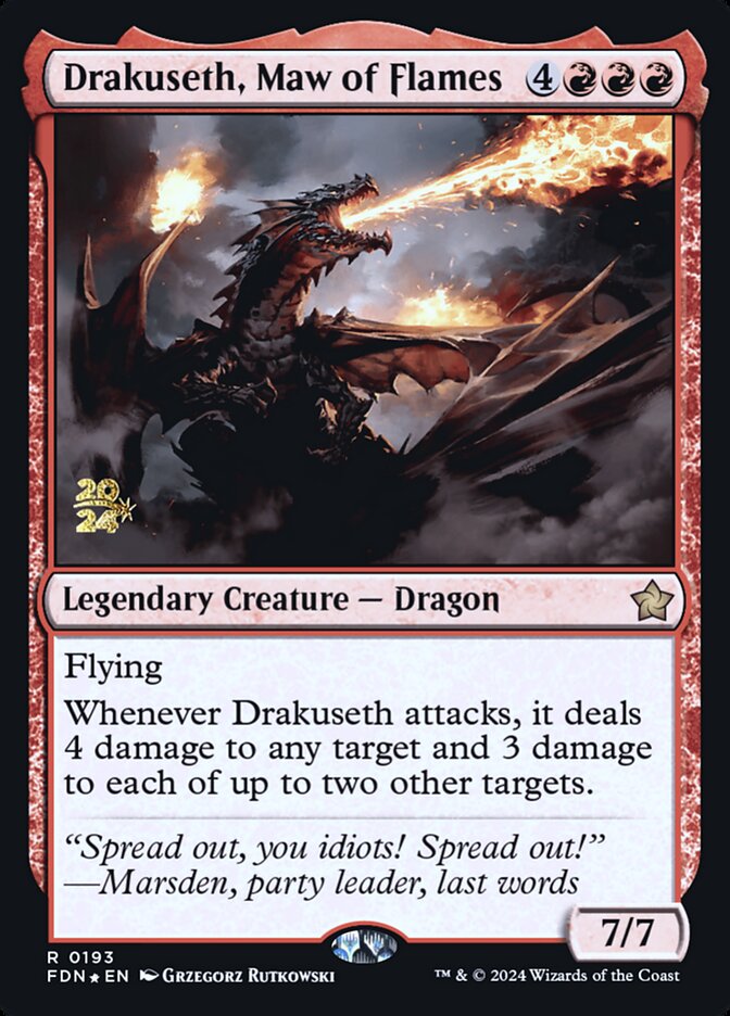 Drakuseth, Maw of Flames (Foundations Promos #193s)