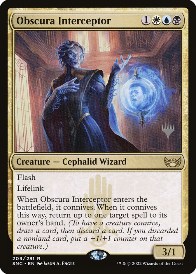 Obscura Interceptor (Streets of New Capenna Promos #209p)