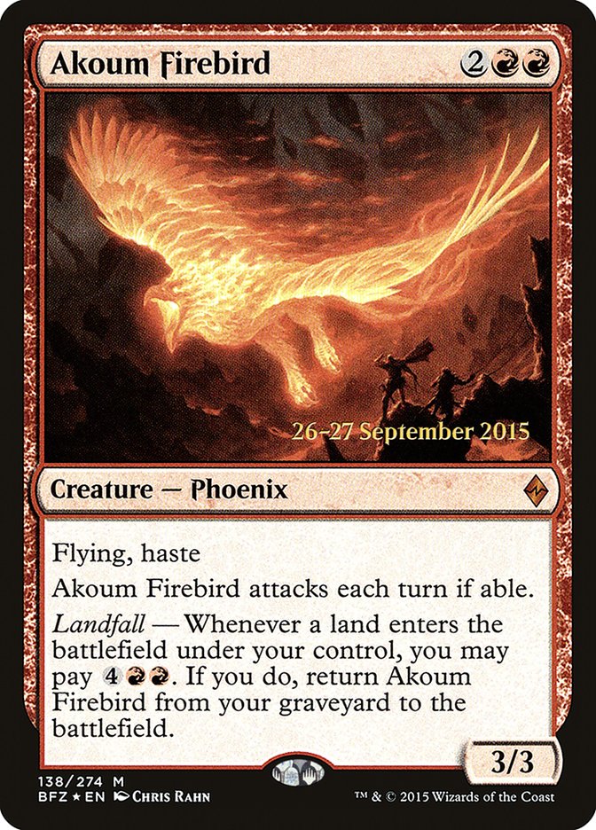 Akoum Firebird (Battle for Zendikar Promos #138s)