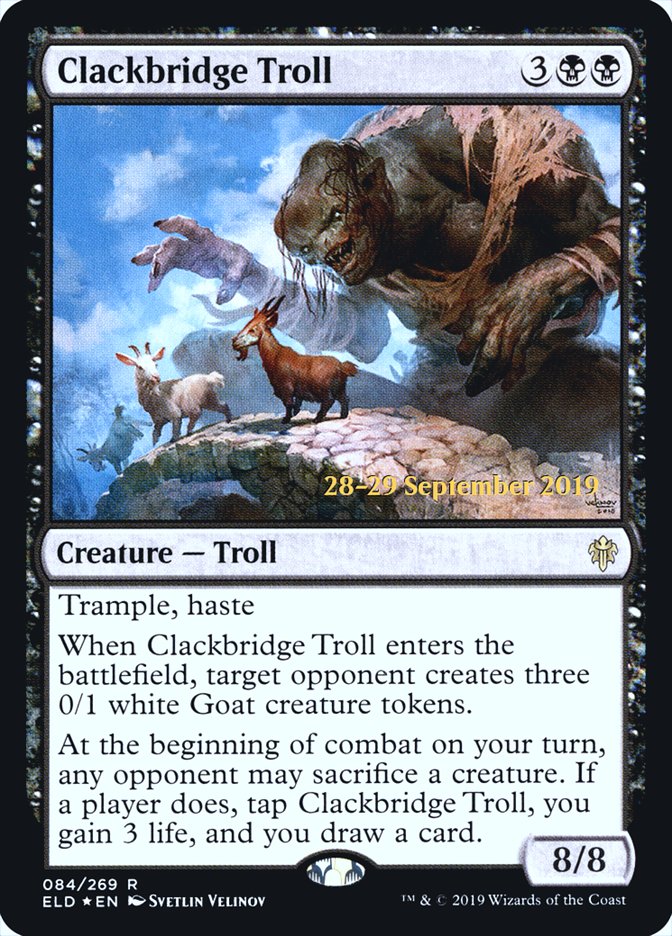Clackbridge Troll (Throne of Eldraine Promos #84s)