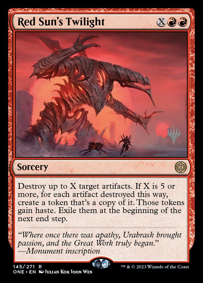 Red Sun's Twilight (Phyrexia: All Will Be One Promos #145p)
