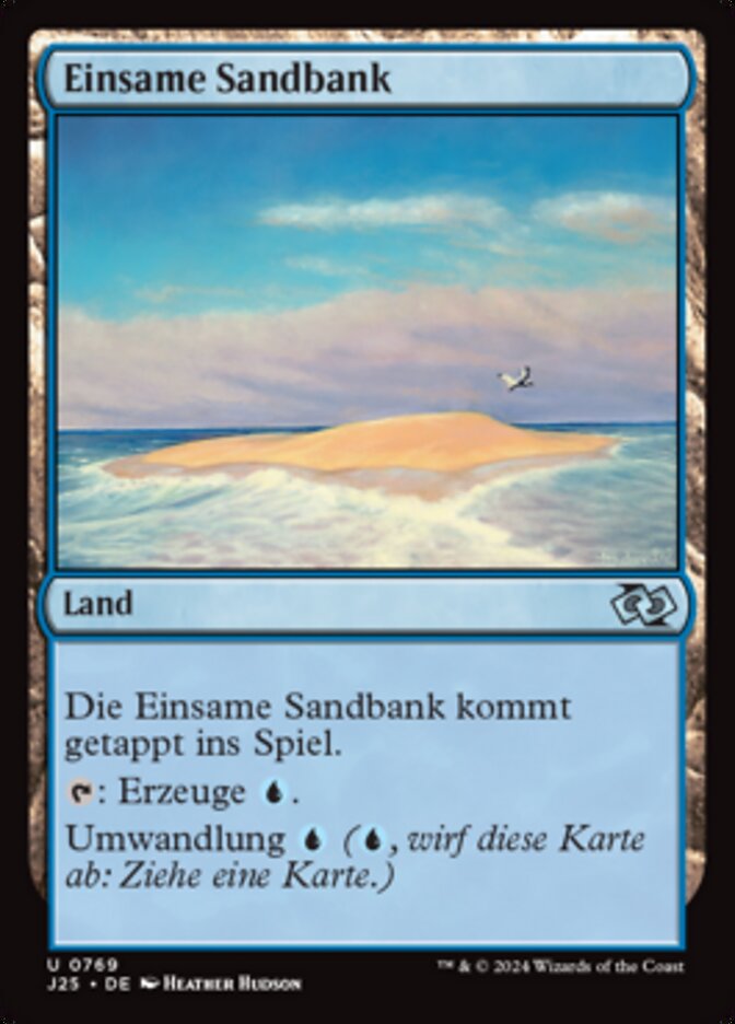 Einsame Sandbank