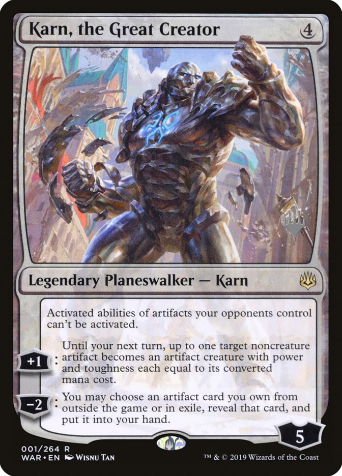 Karn, the Great Creator (War of the Spark Promos #1p)