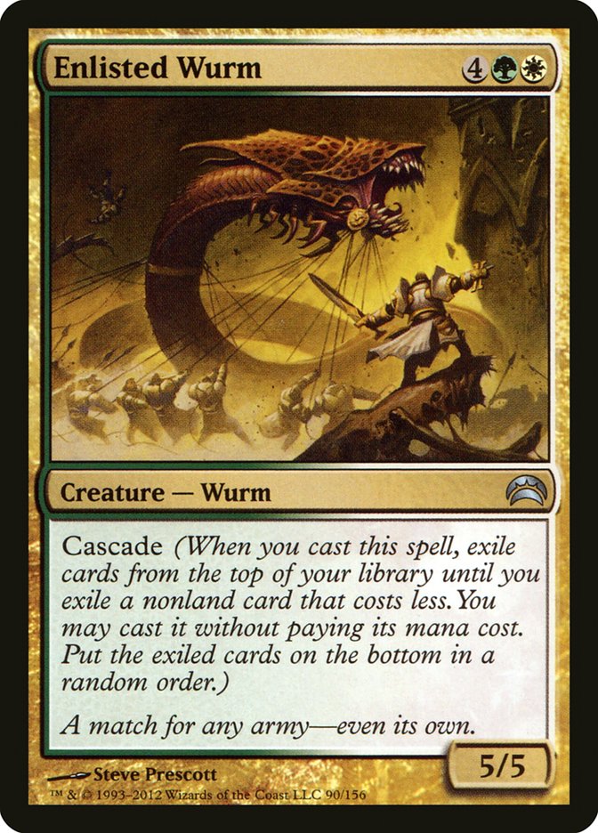 Enlisted Wurm (Planechase 2012 #90)