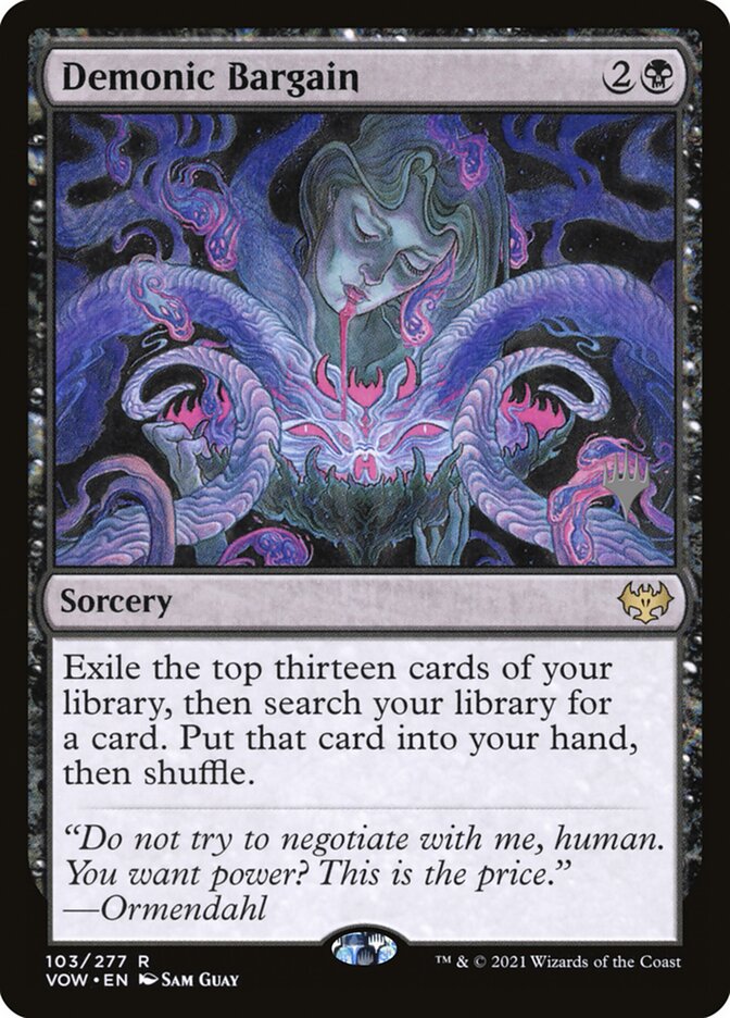 Demonic Bargain (Innistrad: Crimson Vow Promos #103p)