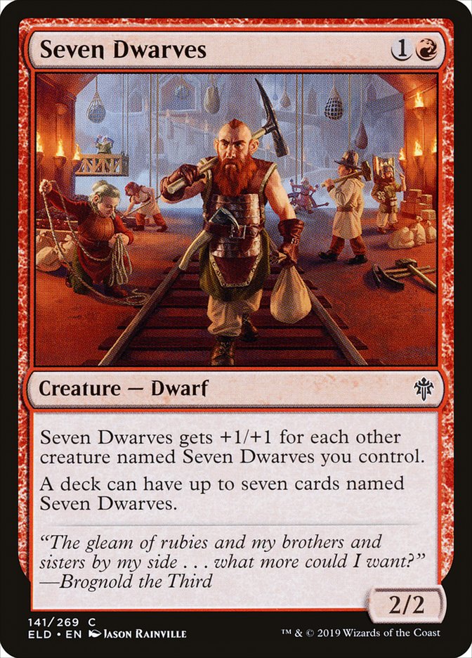 Seven Dwarves · Throne of Eldraine (ELD) #141 · Scryfall Magic The  Gathering Search