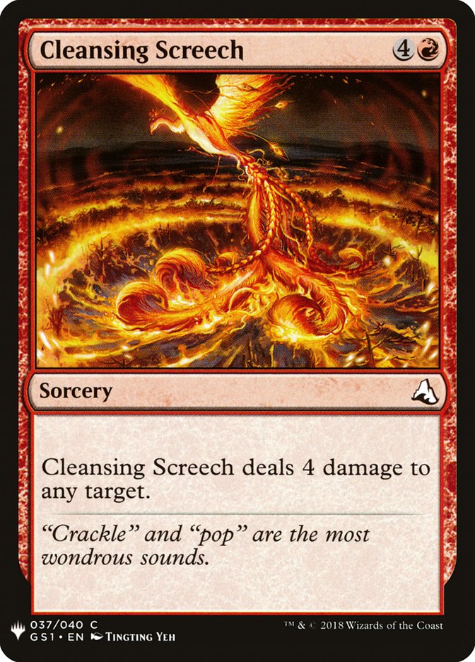 Cleansing Screech (The List #GS1-37)