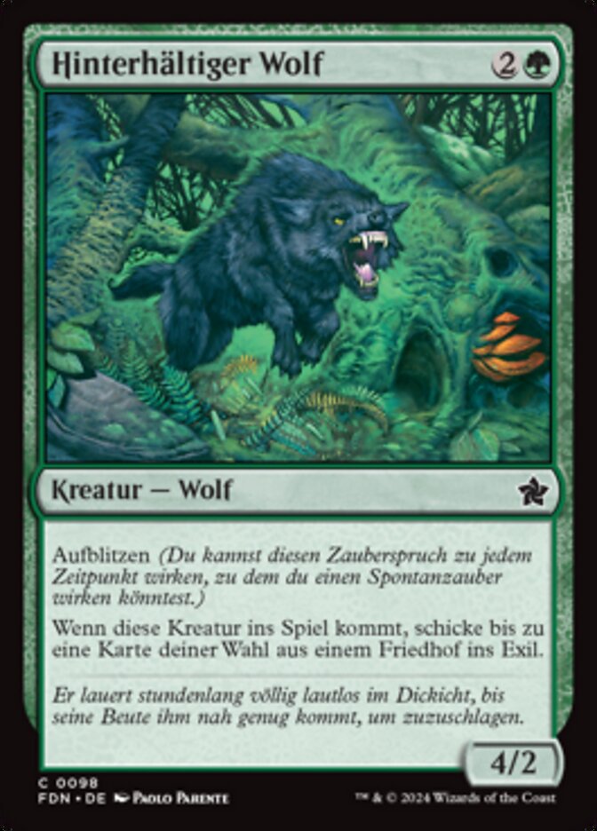 Hinterhältiger Wolf