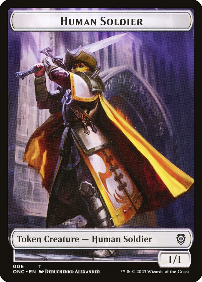 Human Soldier (Phyrexia: All Will Be One Commander Tokens #6)