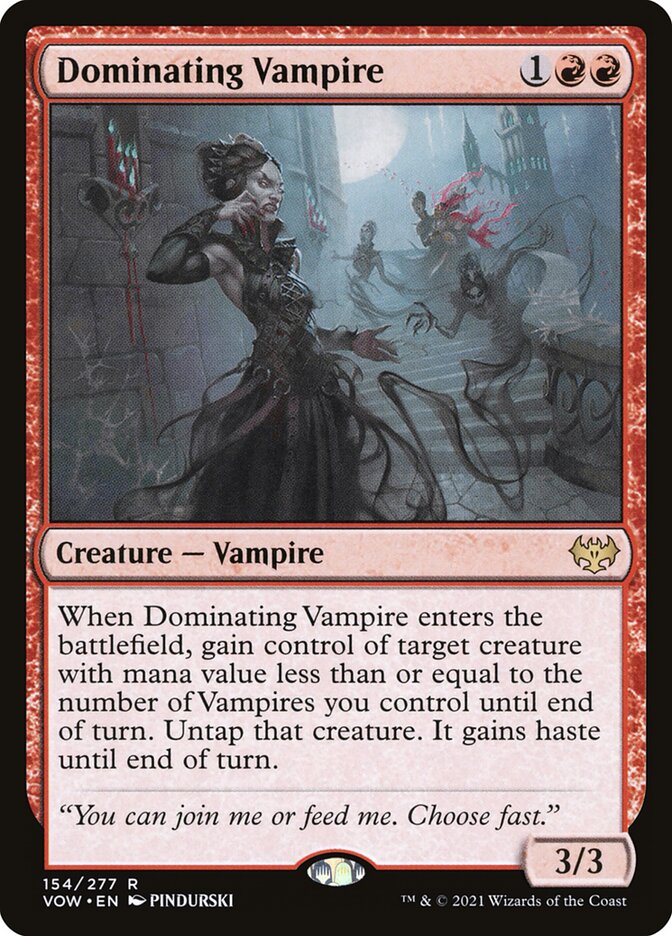 Dominating Vampire (Innistrad: Crimson Vow #154)