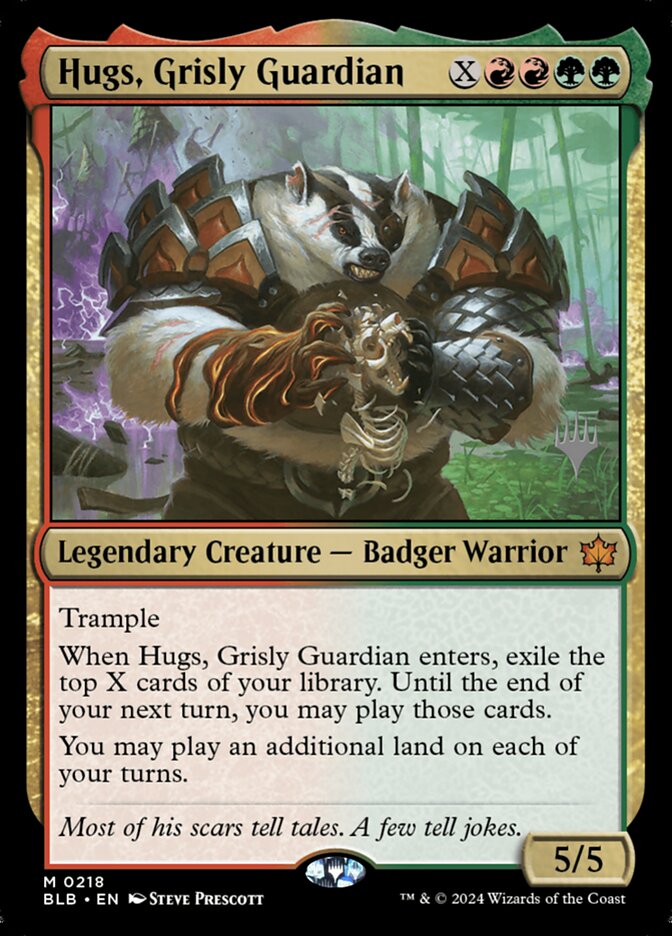 Hugs, Grisly Guardian (Bloomburrow Promos #218p)