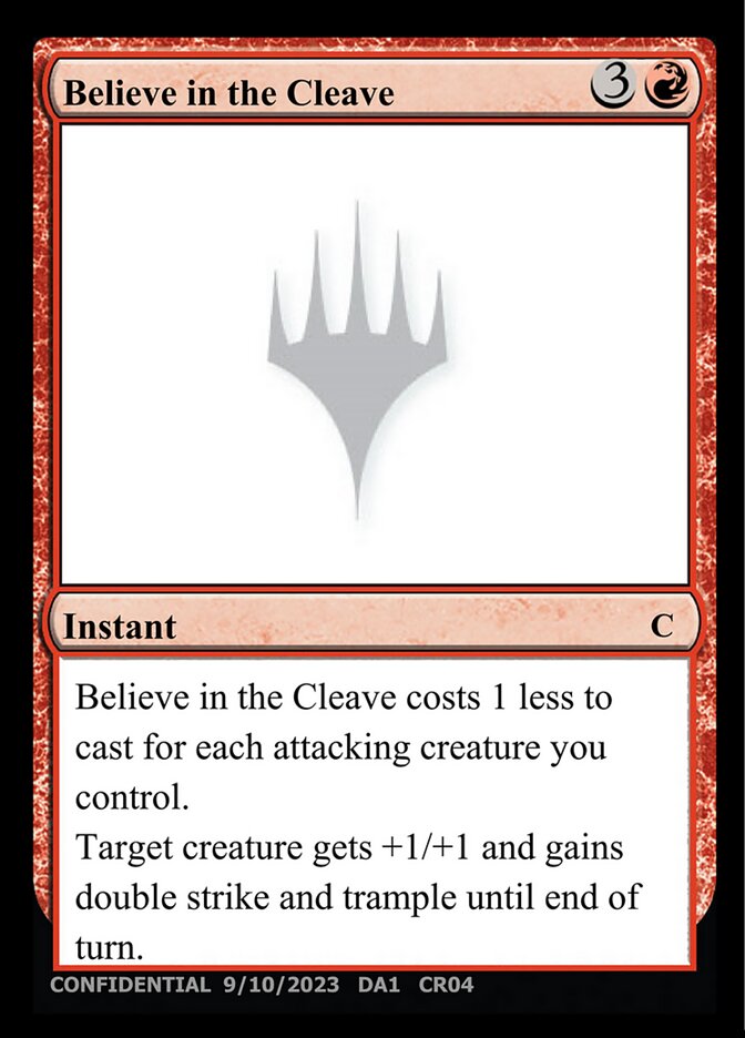 Believe in the Cleave (Unknown Event #CR04b)