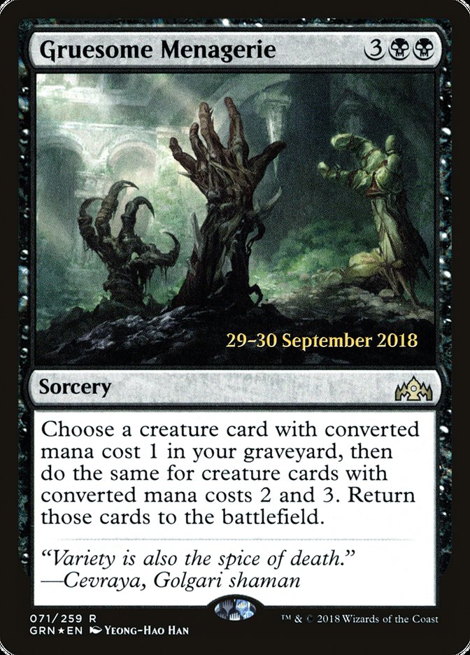 Gruesome Menagerie (Guilds of Ravnica Promos #71s)