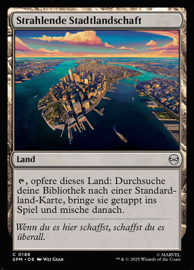 Strahlende Stadtlandschaft