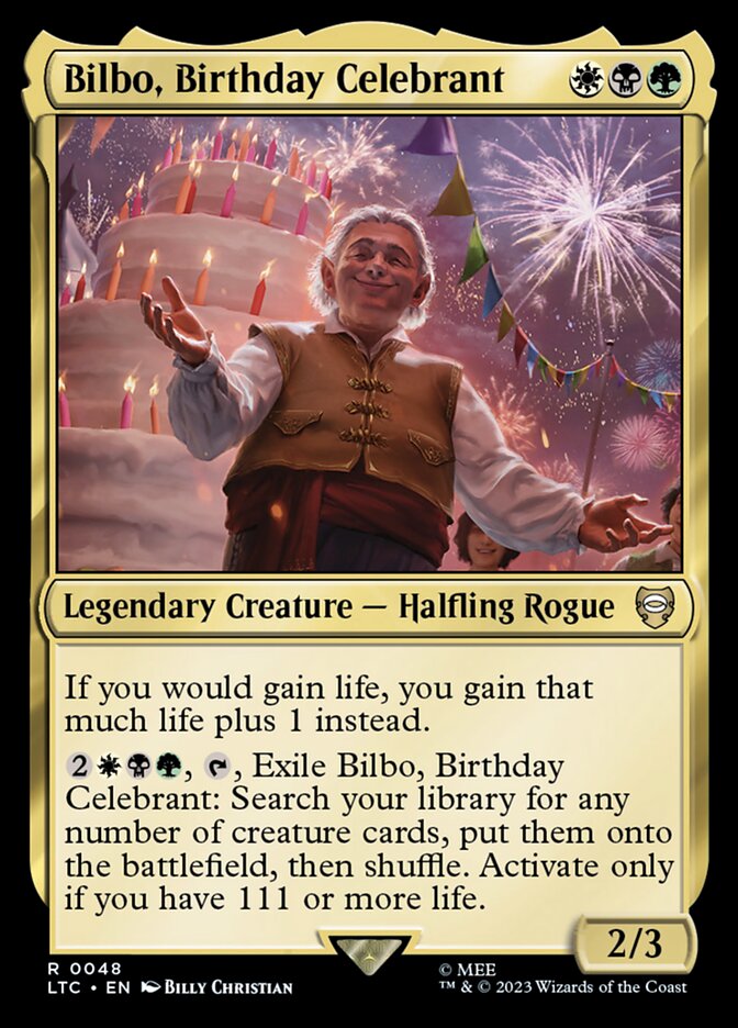 Bilbo, Birthday Celebrant · Tales of Middle-earth Commander (LTC) #48 · Scryfall Magic The Gathering Search