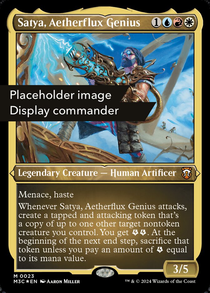 Satya, Aetherflux Genius · Modern Horizons 3 Commander (M3C) #23 ...