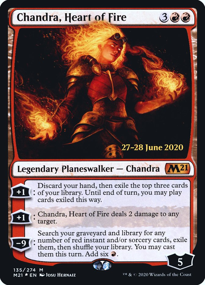 Chandra, Heart of Fire (Core Set 2021 Promos #135s)