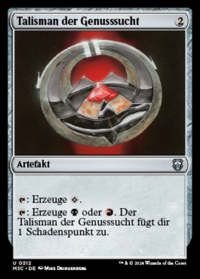 Talisman of Indulgence (Modern Horizons 3 Commander #312)