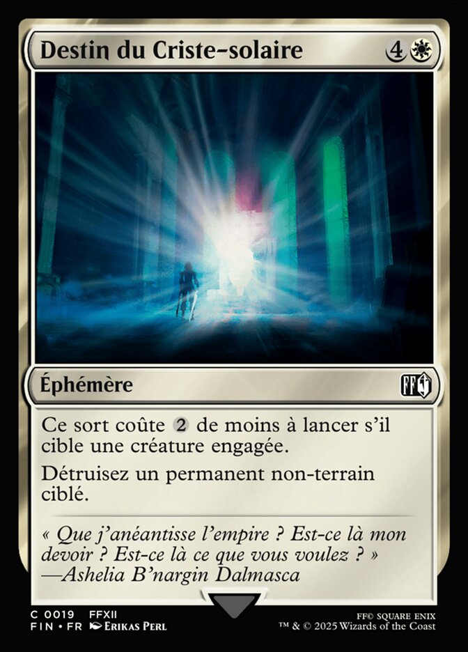 Destin du Criste-Solaire