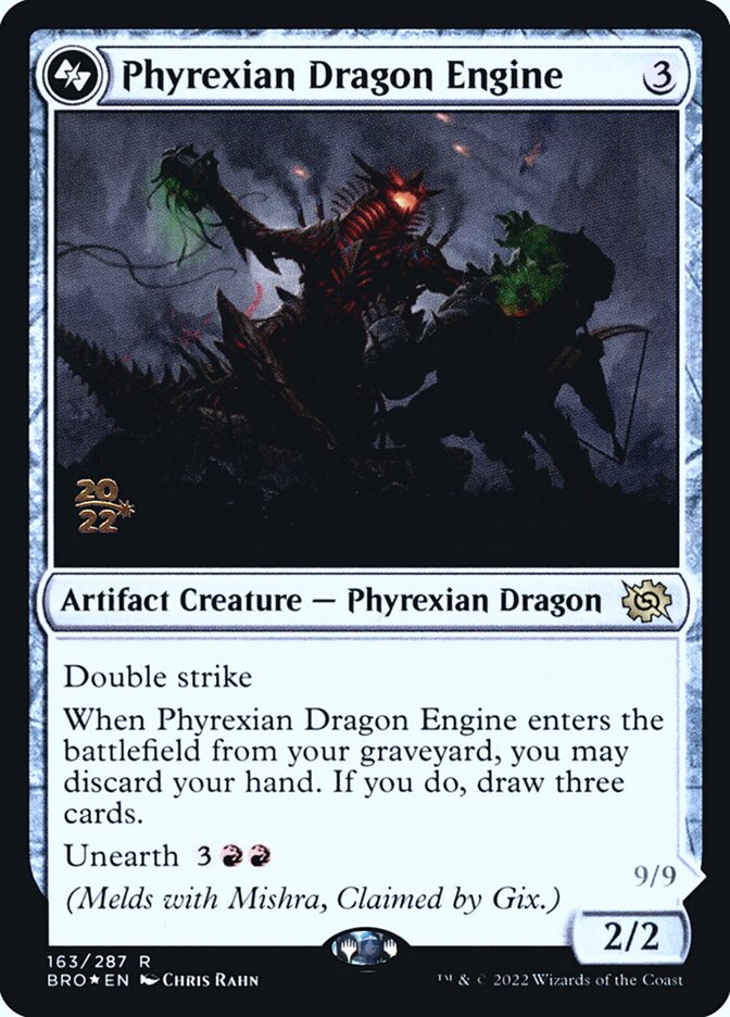 Phyrexian Dragon Engine (The Brothers' War Promos #163as)